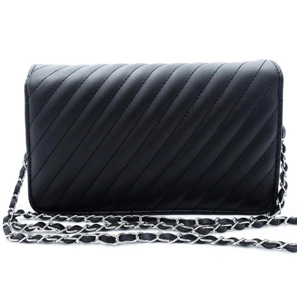 Women’s Crossbody Bag Studio Badgley Mischka Bag Black Vegan Leather AUTHENTIC - Picture 3 of 6